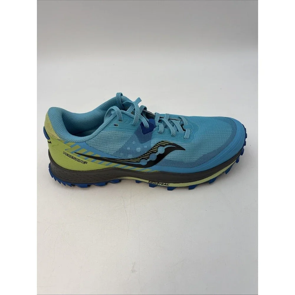 Saucony Peregrine 11 Womens Size 10 Waterproof Trail Running Shoes Royal/lime